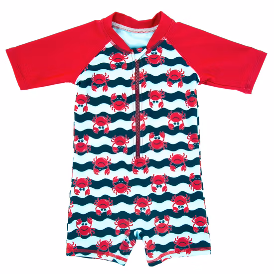 Boy' S Cangrejo Traje de baño de impresión digital UV50+ Trajes de baño de protección solar