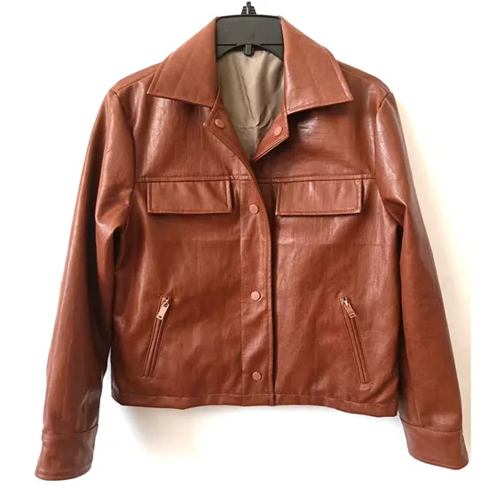 Chaquetas de cuero OEM Distribuidor de ropa Abrigo Ropa exterior de piel sintética